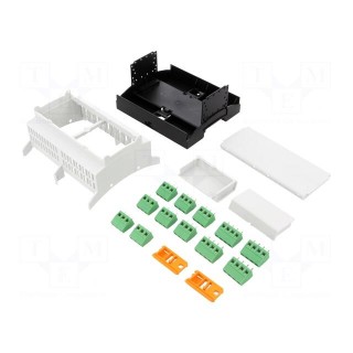 Enclosure: for DIN rail mounting | Y: 89.7mm | X: 107.6mm | Z: 62.2mm