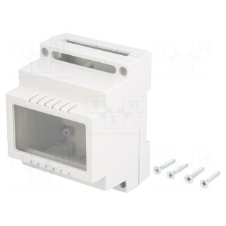 Enclosure: for DIN rail mounting | Y: 89mm | X: 69.7mm | Z: 64.7mm | ABS
