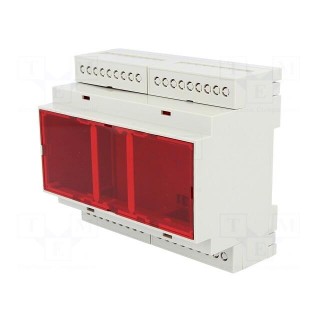 Enclosure: for DIN rail mounting | Y: 90.2mm | X: 106.25mm | Z: 57.5mm