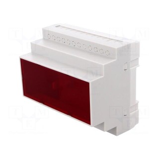 Enclosure: for DIN rail mounting | Y: 90mm | X: 104mm | Z: 65mm | grey