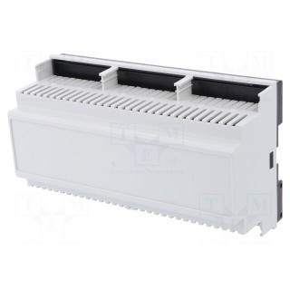 Enclosure: for DIN rail mounting | Y: 90mm | X: 158mm | Z: 58mm | grey