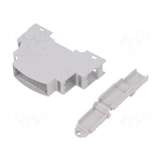 Enclosure: for DIN rail mounting | Y: 90mm | X: 18mm | Z: 62mm | grey