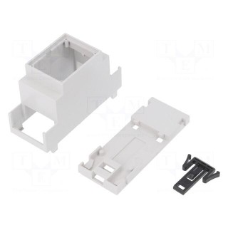 Enclosure: for DIN rail mounting | Y: 90mm | X: 36.2mm | Z: 53mm | PPO