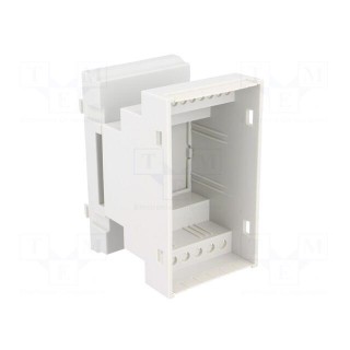 Enclosure: for DIN rail mounting | Y: 90mm | X: 52mm | Z: 65mm | grey