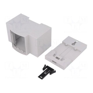 Enclosure: for DIN rail mounting | Y: 90mm | X: 53.5mm | Z: 62mm | grey