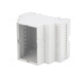 Enclosure: for DIN rail mounting | Y: 90mm | X: 70mm | Z: 65mm | ABS