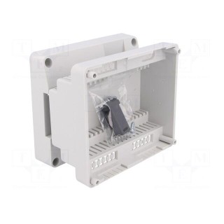 Enclosure: for DIN rail mounting | Y: 91mm | X: 105mm | Z: 60mm | ABS
