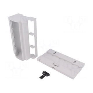 Enclosure: for DIN rail mounting | Y: 91mm | X: 160.2mm | Z: 62mm | grey