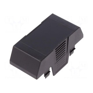Cover | for enclosures | UL94HB | Series: EH 35 | Mat: ABS | black | 35mm
