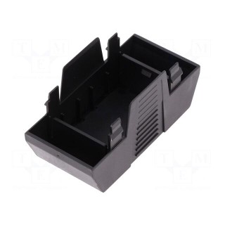 Cover | for enclosures | UL94HB | Series: EH 35 | Mat: ABS | black | 35mm
