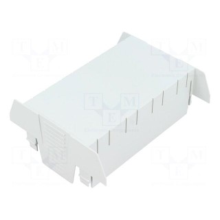Cover | for enclosures | UL94HB | Series: EH 90 FLAT | Mat: ABS | grey