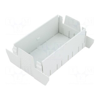 Cover | for enclosures | UL94HB | Series: EH 90 FLAT | Mat: ABS | grey