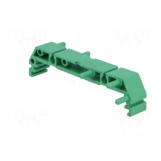 DIN rail mounting bracket | 72x11mm | Body: green