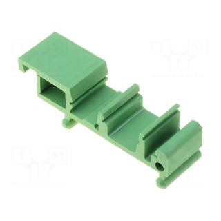DIN rail mounting bracket | 72x17mm | Body: green