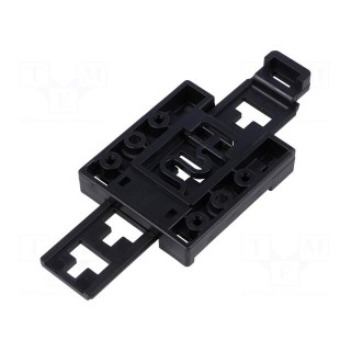 DIN rail mounting bracket | black | Kit: mounting screws