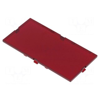 Front panel | without frame,with holder | semi-transparent red