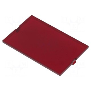 Front panel | without frame,with holder | semi-transparent red
