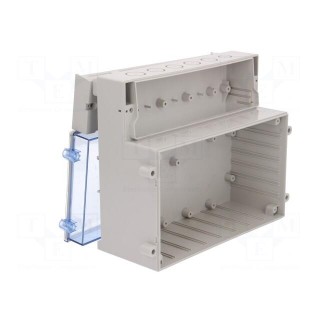 Enclosure: wall mounting | X: 213mm | Y: 185mm | Z: 104mm | ABS | grey