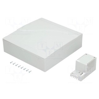 Enclosure: wall mounting | X: 253mm | Y: 264mm | Z: 85mm | ABS | grey
