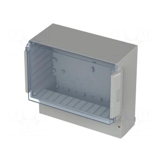 Enclosure: wall mounting | X: 296mm | Y: 281mm | Z: 158mm | ABS | grey