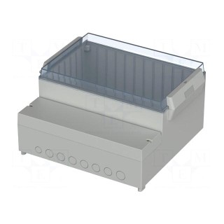 Enclosure: wall mounting | X: 296mm | Y: 281mm | Z: 158mm | ABS | grey