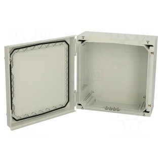 Enclosure: wall mounting | X: 320mm | Y: 320mm | Z: 150mm | NEO | ABS | grey