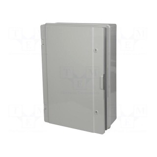 Enclosure: wall mounting | X: 410mm | Y: 610mm | Z: 202mm | ABS | grey
