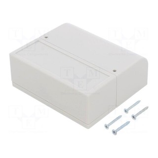 Enclosure: wall mounting | X: 85.1mm | Y: 96.6mm | Z: 35.7mm | ABS