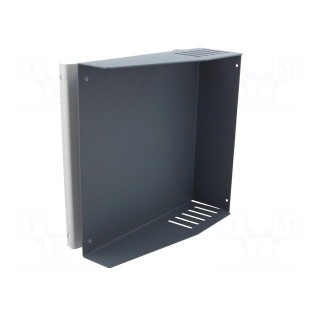 Enclosure: desktop | 500 | X: 178mm | Y: 178mm | Z: 54mm | steel | dark grey