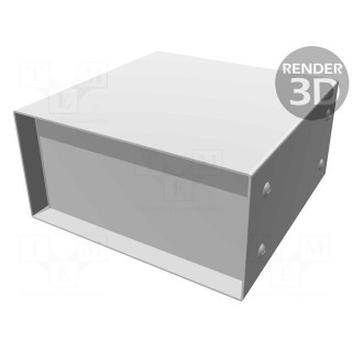 Enclosure: with panel | 1458 | X: 152mm | Y: 152mm | Z: 76mm | steel sheet