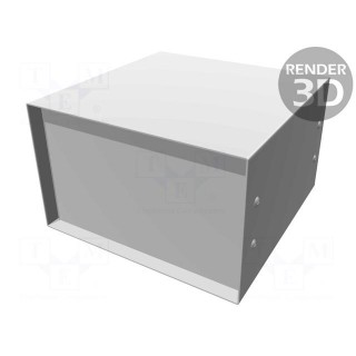 Enclosure: with panel | vented | 1458 | X: 203mm | Y: 203mm | Z: 127mm