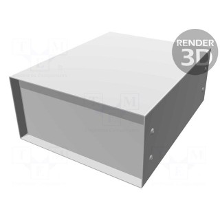 Enclosure: with panel | vented | 1458 | X: 203mm | Y: 254mm | Z: 102mm