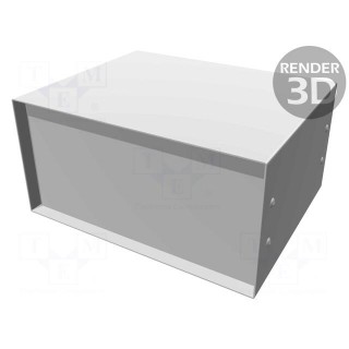 Enclosure: with panel | vented | 1458 | X: 254mm | Y: 203mm | Z: 127mm