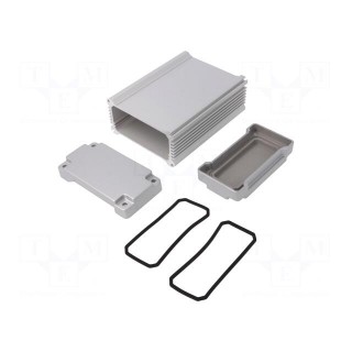 Enclosure: shielding | X: 106mm | Y: 150mm | Z: 56mm | aluminium | silver