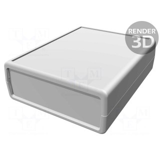 Enclosure: with panel | 1593 | X: 77mm | Y: 95mm | Z: 30mm | ABS | grey