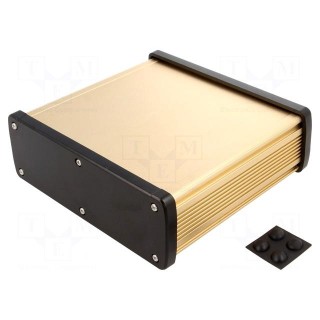 Enclosure: multipurpose | X: 177.6mm | Y: 169mm | Z: 61.1mm | golden