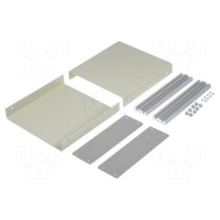 Enclosure: with panel | 1402 | X: 180mm | Y: 185mm | Z: 61mm | aluminium