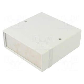 Enclosure: with panel | 1598 | X: 135mm | Y: 134mm | Z: 50mm | ABS | grey