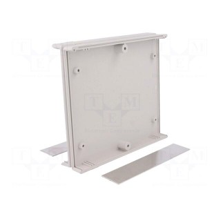 Enclosure: with panel | 1598 | X: 154mm | Y: 36mm | Z: 179mm | ABS | grey