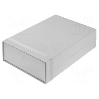 Enclosure: with panel | 1598 | X: 200mm | Y: 280mm | Z: 76mm | ABS | grey