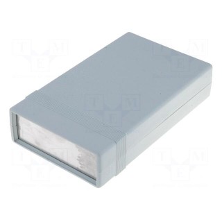 Enclosure: with panel | 1598 | X: 94mm | Y: 157mm | Z: 36mm | ABS | grey