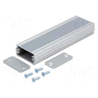 Enclosure: with panel | AKG | X: 33mm | Y: 100mm | Z: 16mm | aluminium