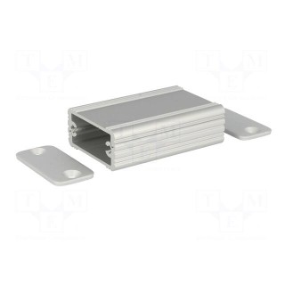 Enclosure: with panel | AKG | X: 33mm | Y: 50mm | Z: 16mm | aluminium | grey