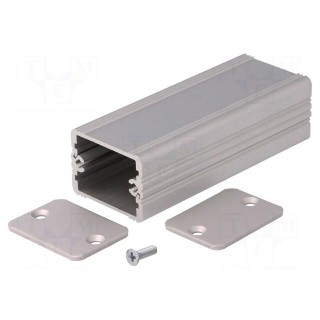 Enclosure: with panel | AKG | X: 33mm | Y: 80mm | Z: 24mm | aluminium | grey