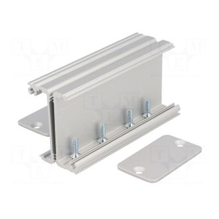 Enclosure: with panel | AKG | X: 41mm | Y: 80mm | Z: 24mm | aluminium | grey