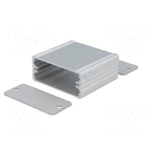 Enclosure: with panel | AKG | X: 55mm | Y: 50mm | Z: 24mm | aluminium | grey