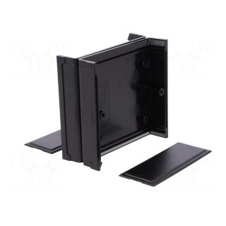 Enclosure: with panel | MINI CAB | X: 80mm | Y: 85mm | Z: 36mm | black
