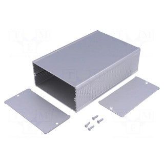 Enclosure: with panel | TUF | X: 105mm | Y: 160mm | Z: 52mm | aluminium