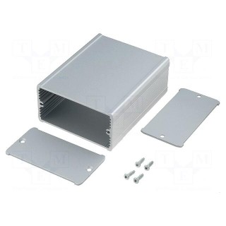 Enclosure: with panel | TUF | X: 80mm | Y: 100mm | Z: 42mm | aluminium