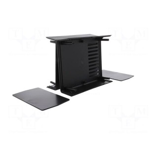 Enclosure: with panel | vented | X: 147mm | Y: 180mm | Z: 90mm | black